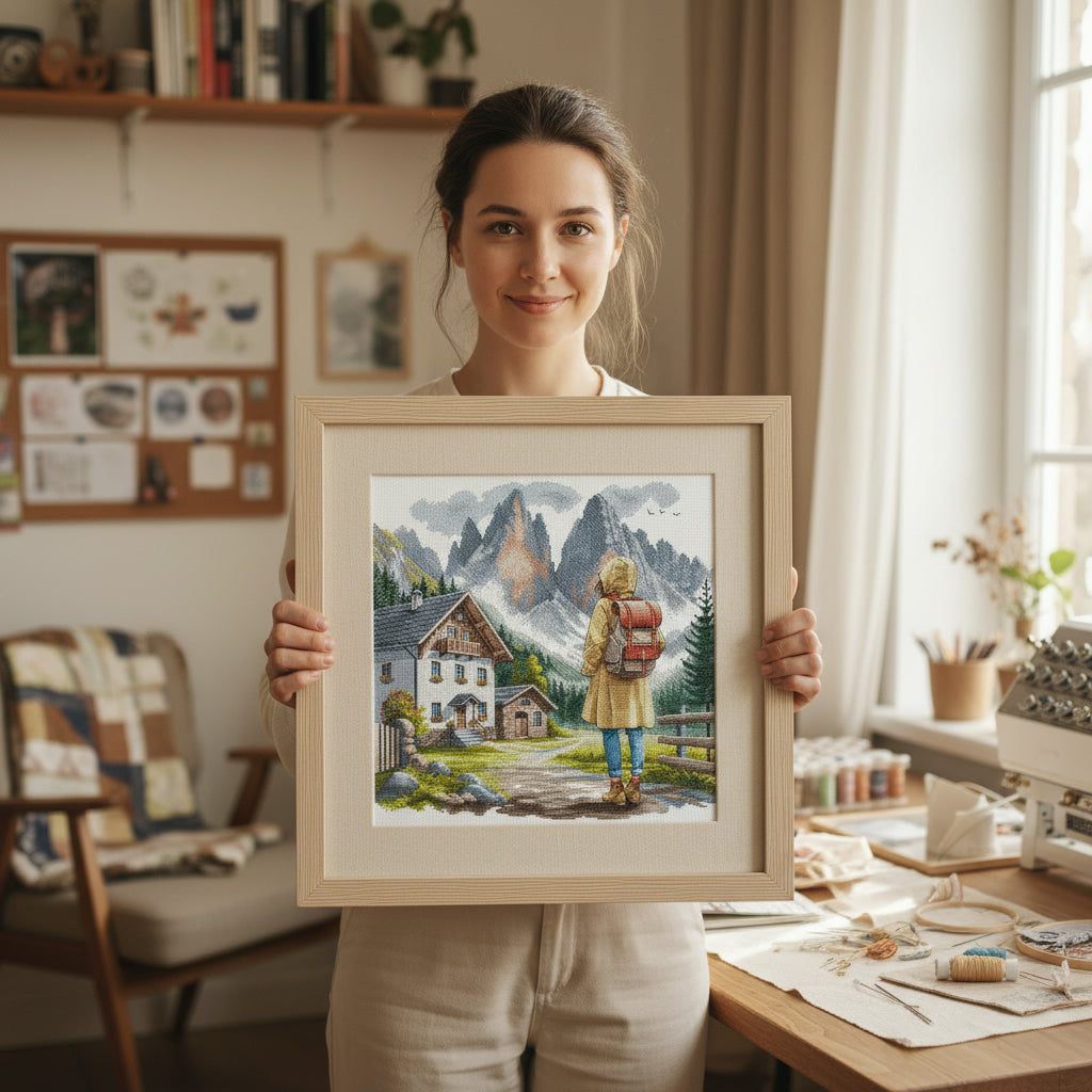 Cross Stitch Kit "Adventure in the Alps" - AVA Stitch P113