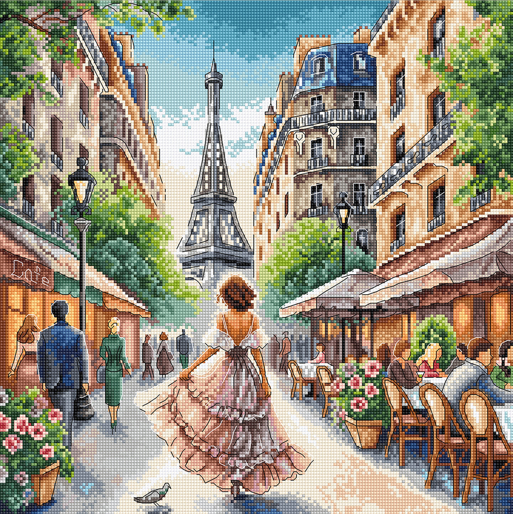 Kit de Punto de Cruz "Desde París con Amor" – AVA P126