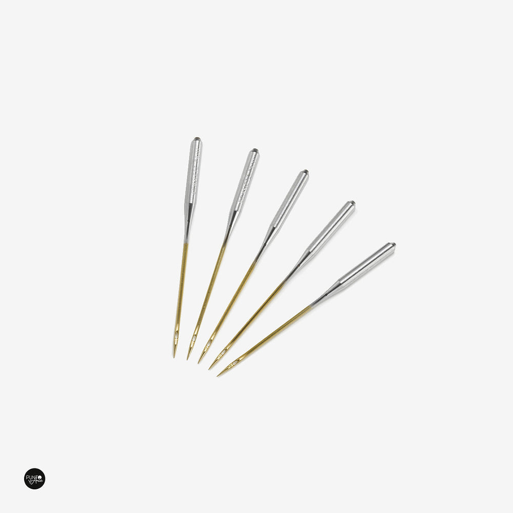 130-705 Nº70+90 Agujas Doradas Máquina De Coser Bordado - Prym