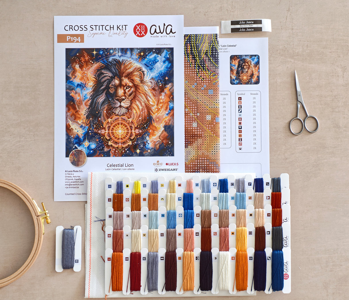 AVA P194 Cross Stitch Kit – Celestial Lion