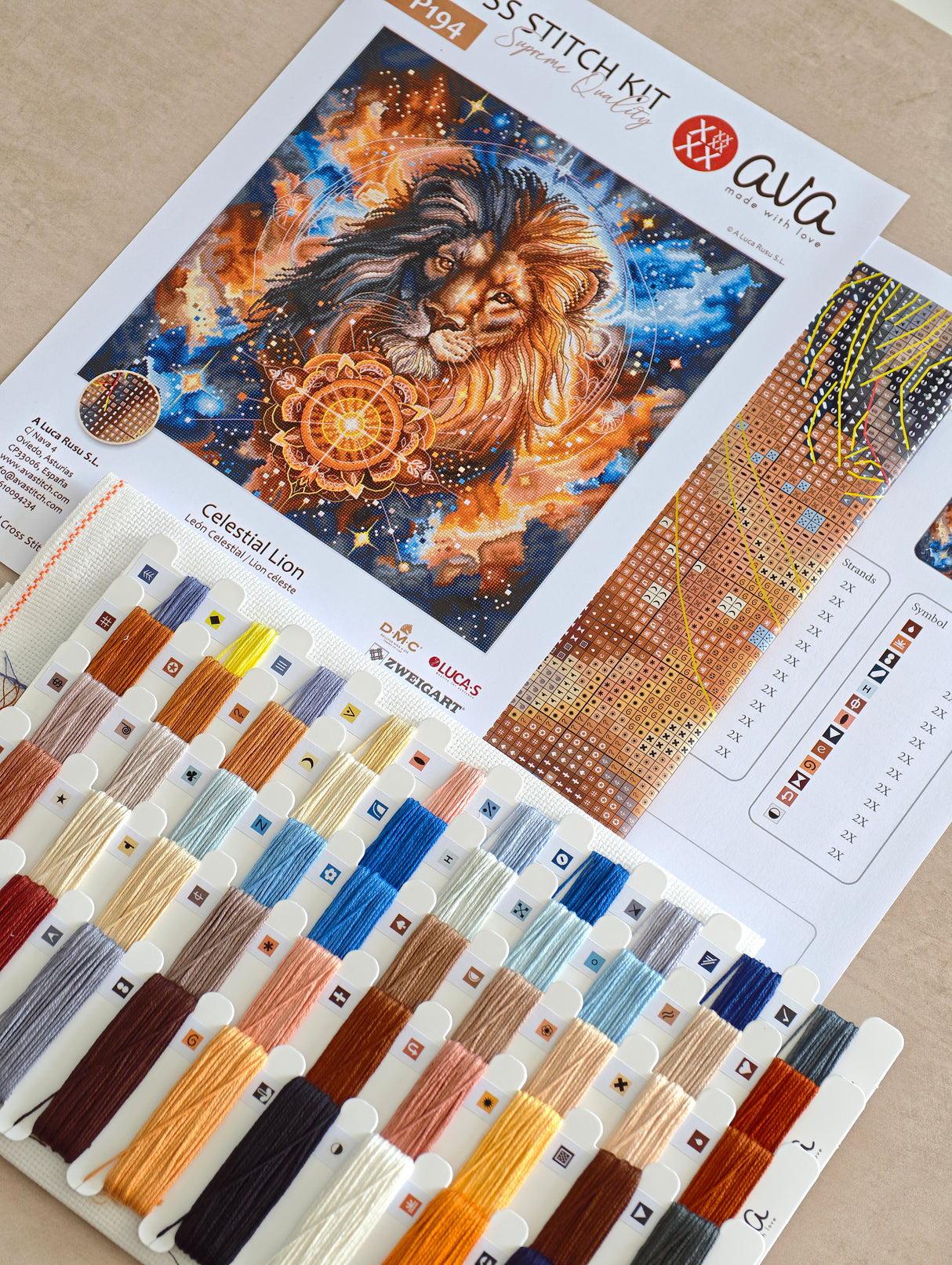 AVA P194 Cross Stitch Kit – Celestial Lion
