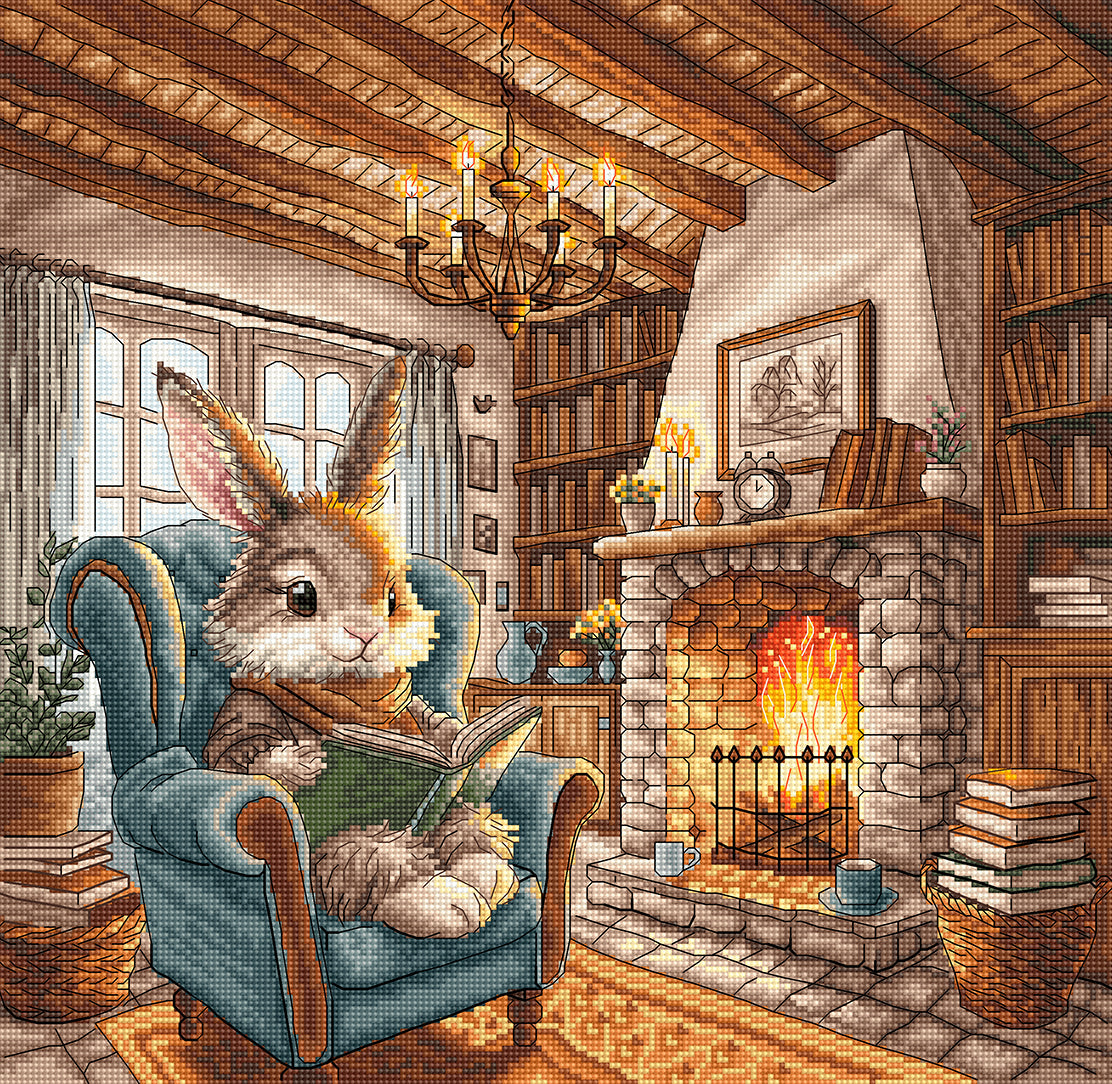 Afternoon of Reading - Kit de Punto de Cruz AVA P195