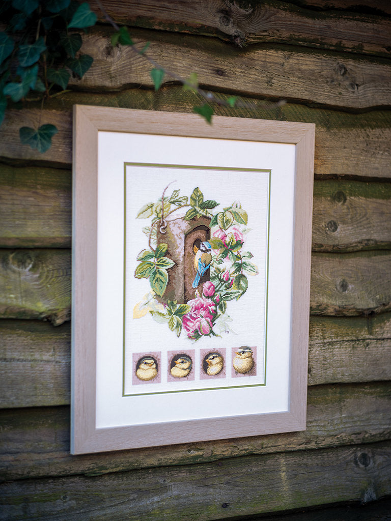 Nichoir avec roses - Lanarte - Kit de point de croix PN-0008031