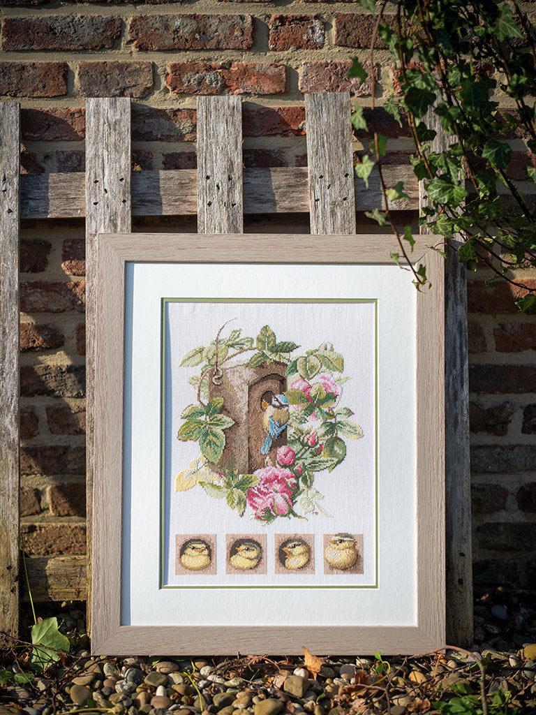 Nichoir avec roses - Lanarte - Kit de point de croix PN-0008031