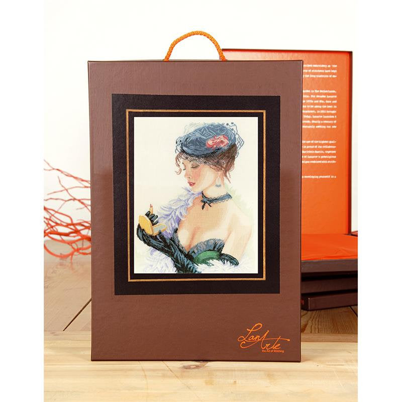 Dama con pintalabios - Lanarte - Kit de punto de cruz PN-0154332