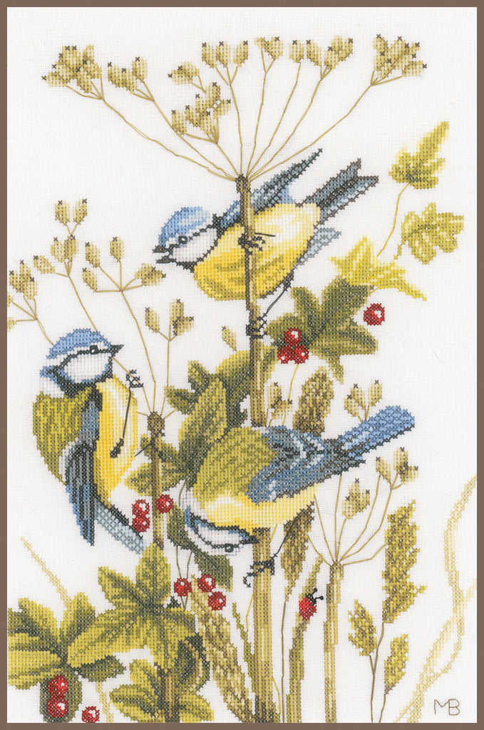 Mésanges bleues - Lanarte - Kit de point de croix PN-0156945