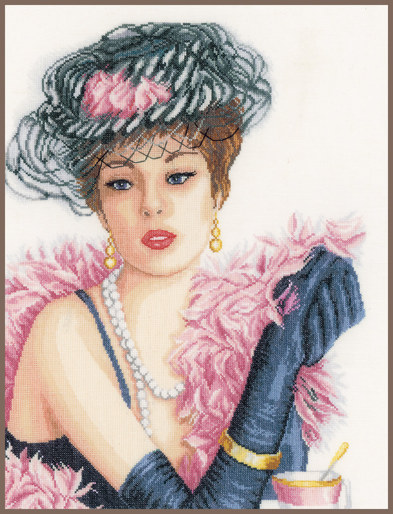 Dama elegante - Lanarte - Kit de punto de cruz PN-0167129
