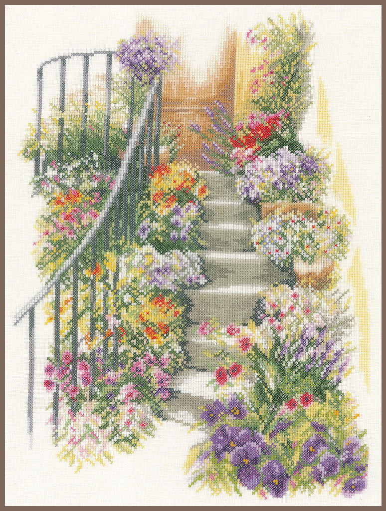 Escaliers de fleurs - Lanarte - Kit de point de croix PN-0169680
