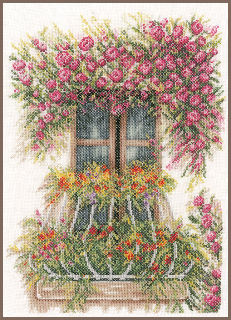 Balcón de flores - Lanarte - Kit de punto de cruz PN-0171411
