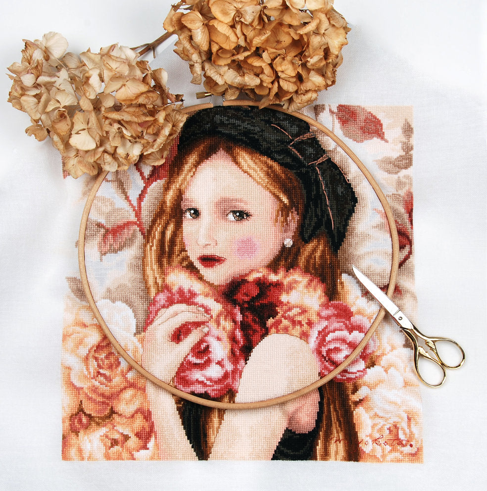 Kit de Punto de Cruz 'Hold Roses' de Lanarte - PN-0186060