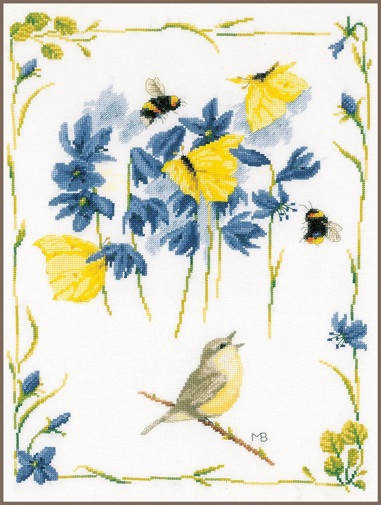 Chirping chiffchaff - Lanarte -  Kit de punto de cruz PN-0191926