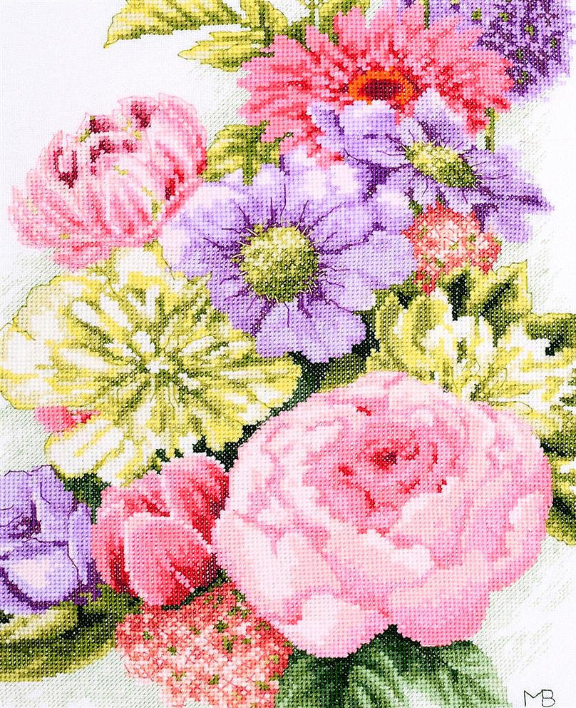 Floral cotton candy - Lanarte - Kit de punto de cruz