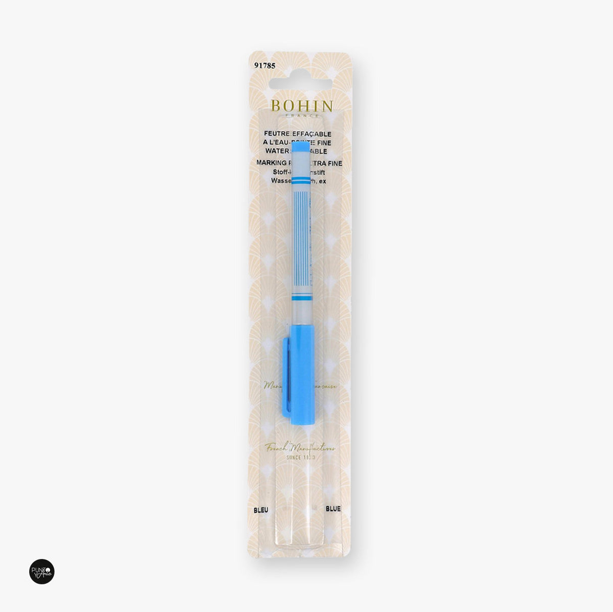 Rotulador Borrable con Agua BOHIN 91785 - Punta Extra Fina Azul