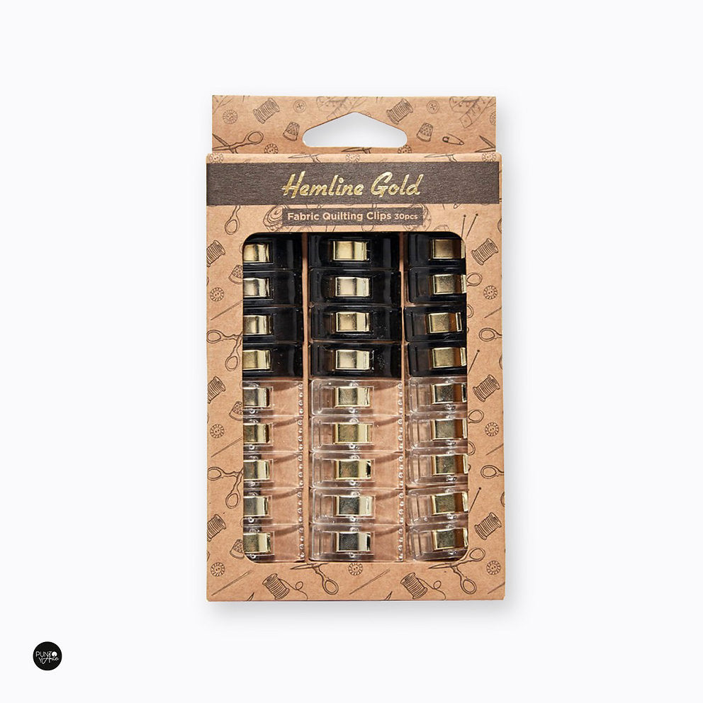 30 Clips de Costura pequeñas Hemline Gold