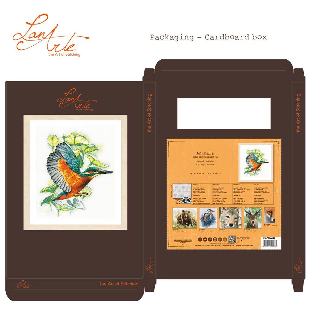 Kit de Punto de Cruz Flying Kingfisher - Lanarte