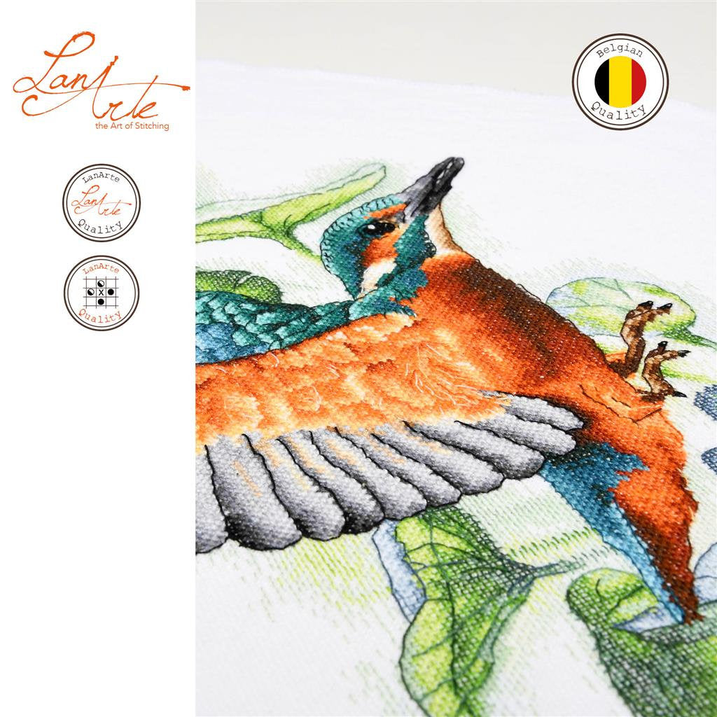 Kit de Punto de Cruz Flying Kingfisher - Lanarte