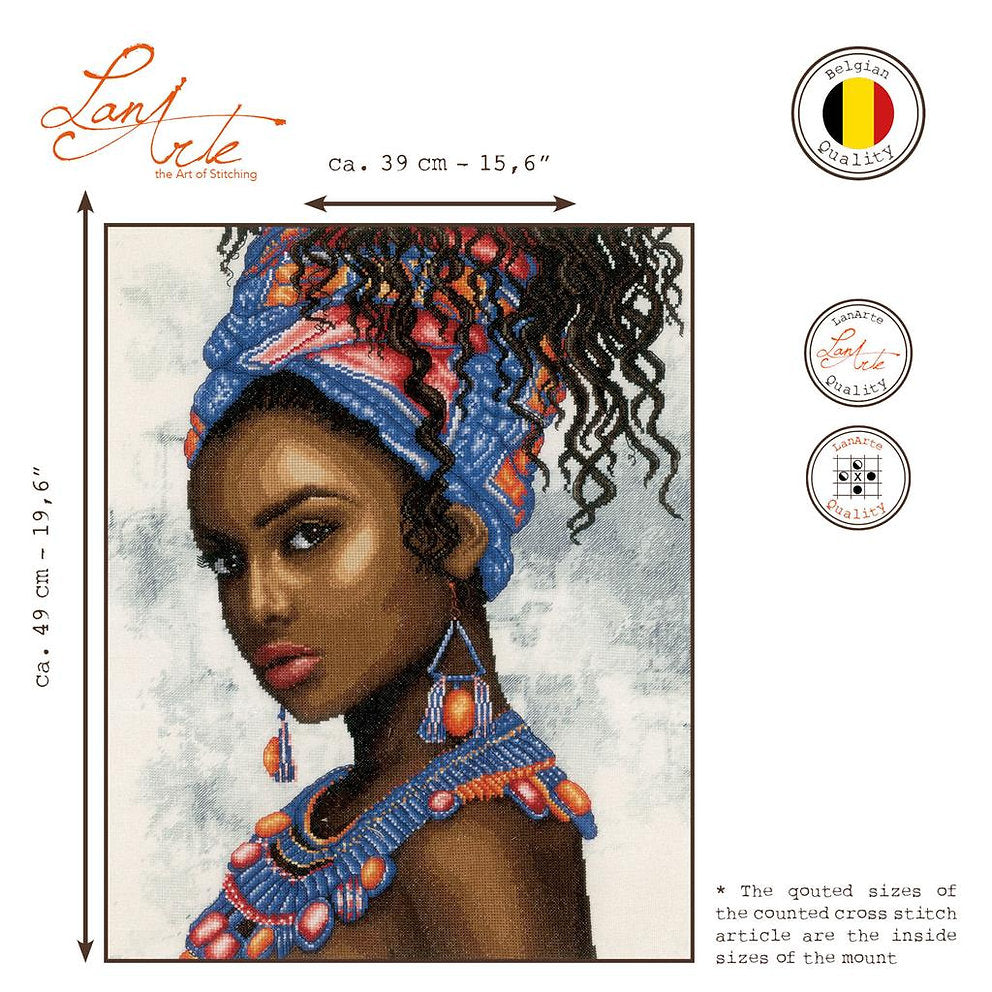 Kit de Punto de Cruz. Headscarf model - Lanarte PN-0200685