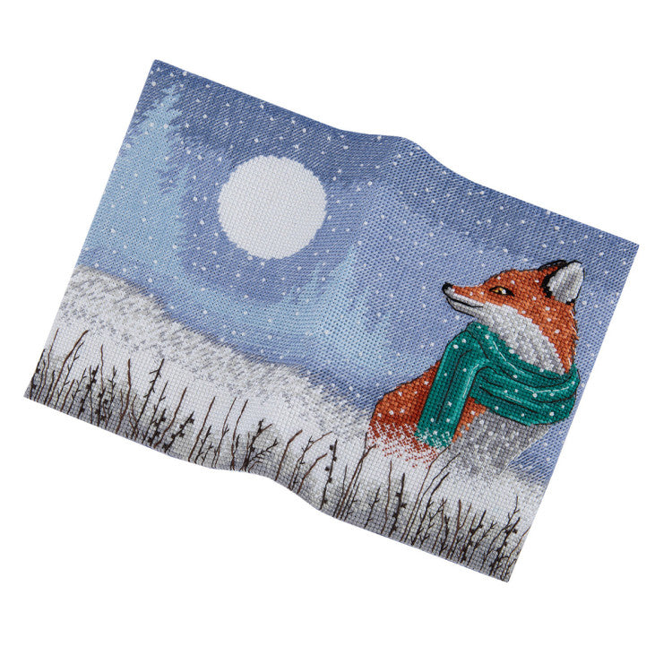 Kit de punto de cruz PANNA Passport Cover The Winter Fox POP-7521 Funda de pasaporte bordada