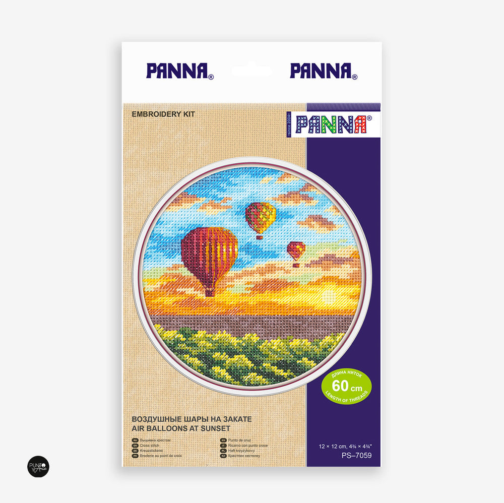 Globos de aire al atardecer - Panna - Kit de punto de cruz PS-7059
