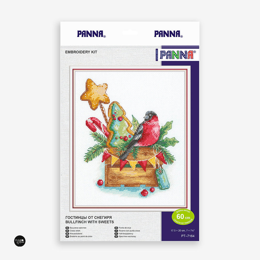 Camachuelo con dulces - Panna - Kit de punto de cruz PT-7164