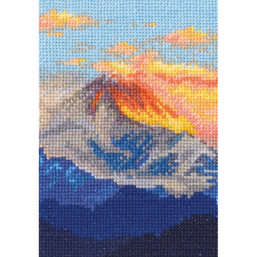 Kit de point de croix compté - Coucher de soleil sur la montagne RTO C419