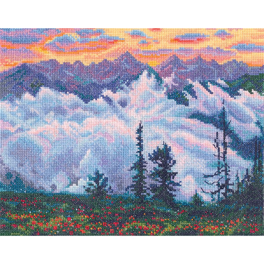 Kit de point de croix « Brouillard et coucher de soleil » - RTO M1018