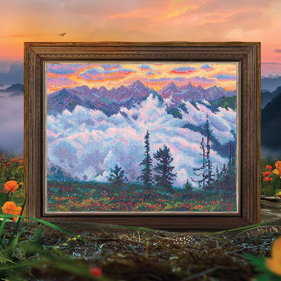 Kit de point de croix « Brouillard et coucher de soleil » - RTO M1018