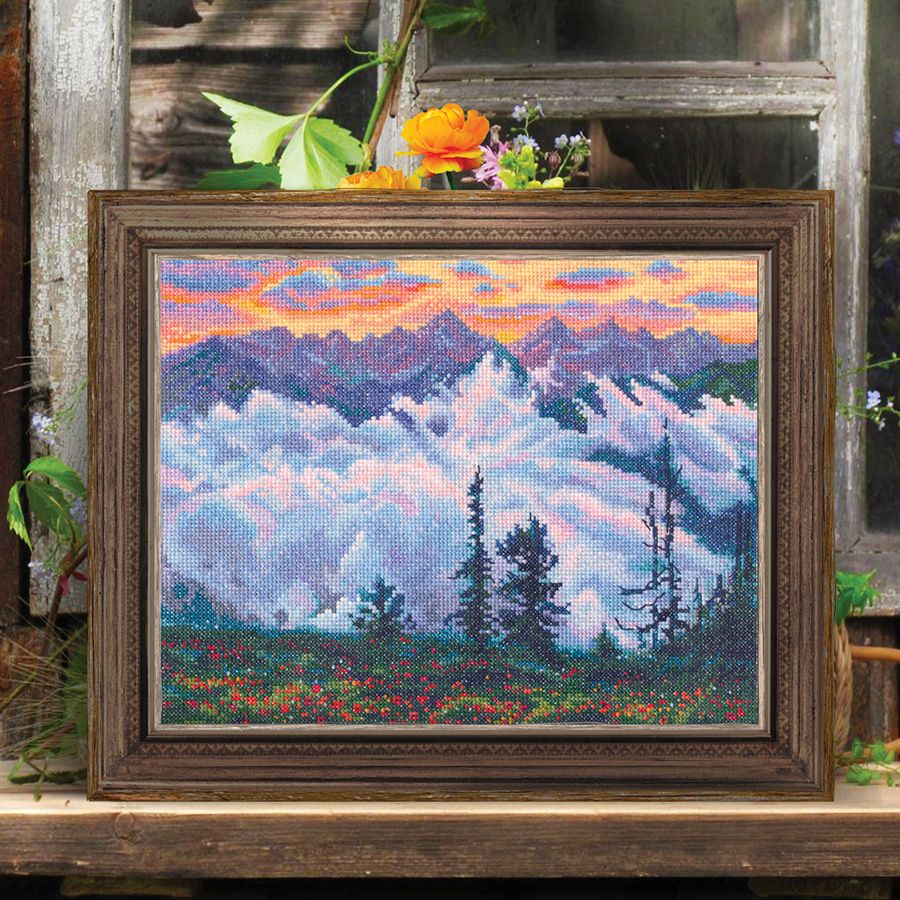 Kit de point de croix « Brouillard et coucher de soleil » - RTO M1018