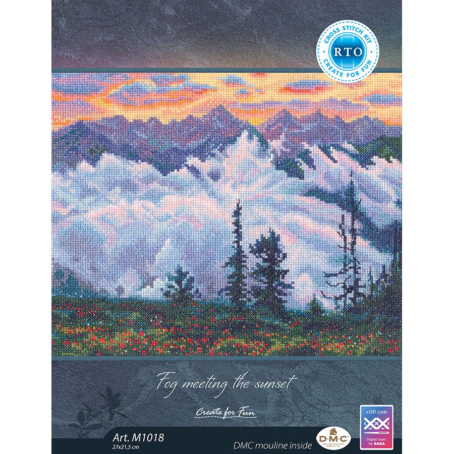 Kit de point de croix « Brouillard et coucher de soleil » - RTO M1018