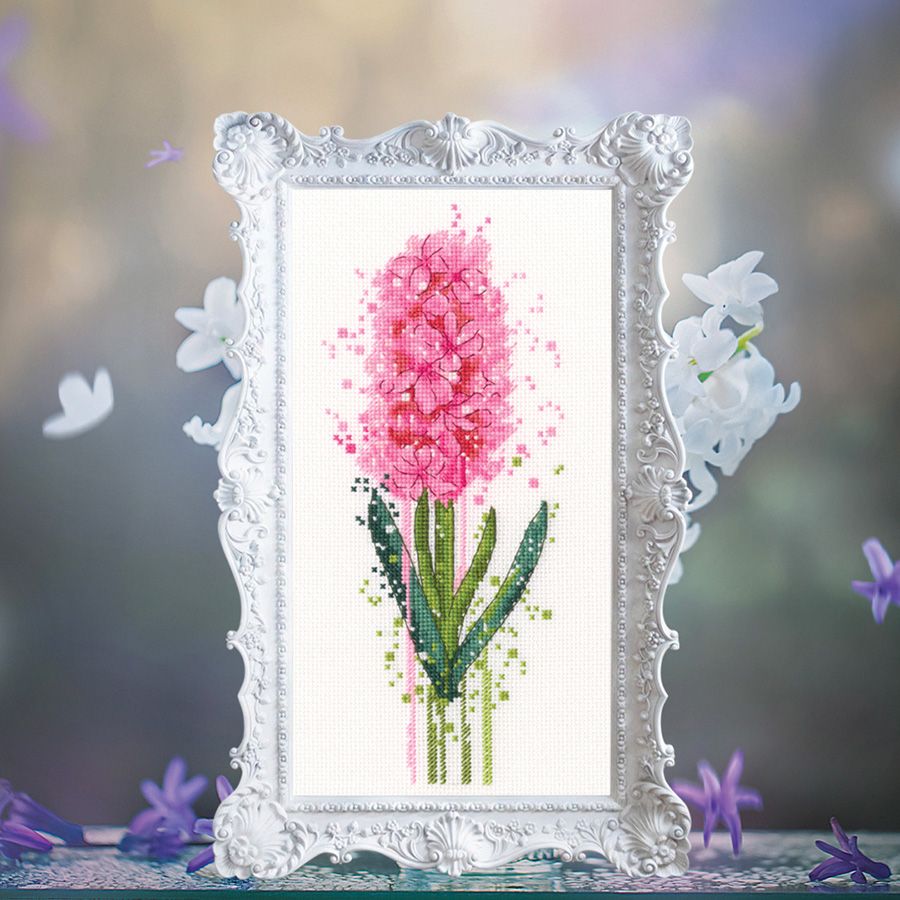 Counted Cross Stitch Kit - Hyacinth Watercolor RTO M1032