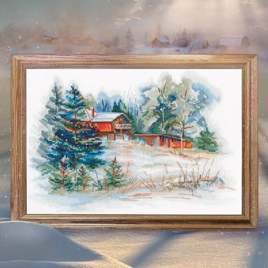 Kit au point de croix "Croquis d'hiver" RTO M875