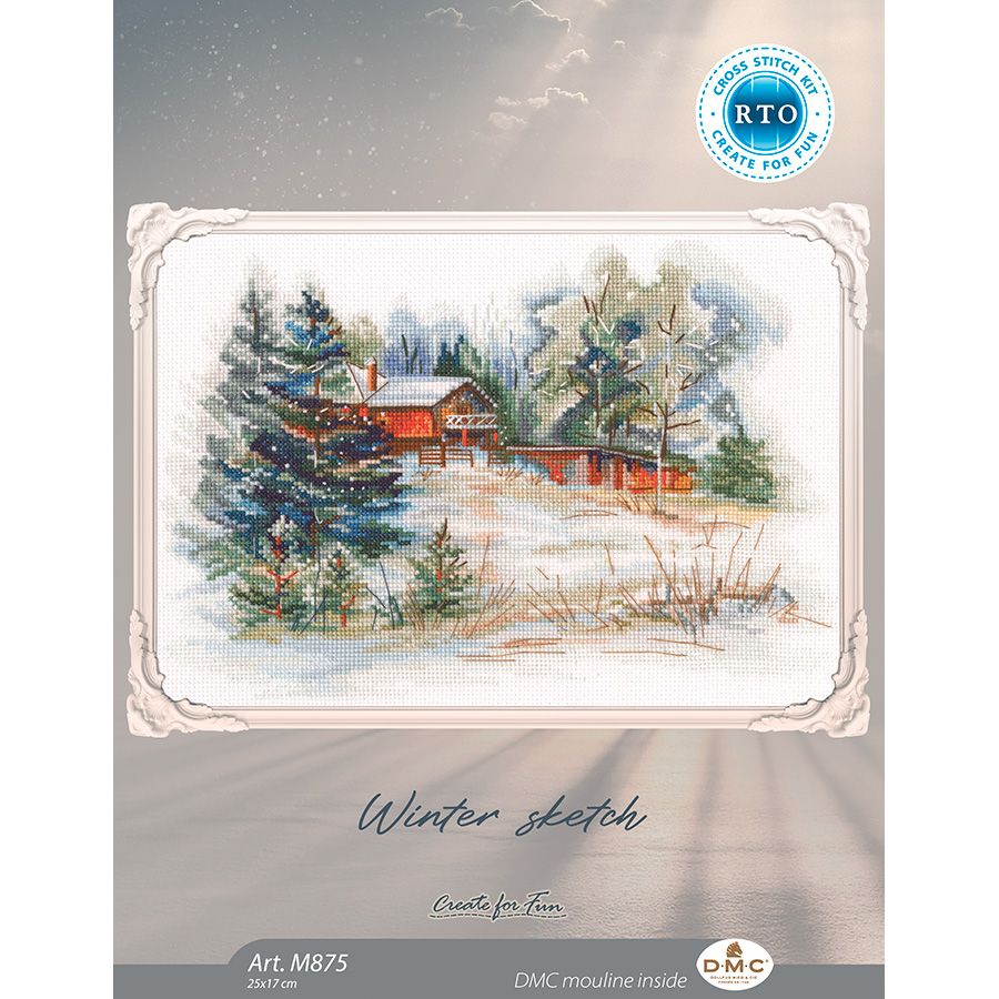 Kit au point de croix "Croquis d'hiver" RTO M875