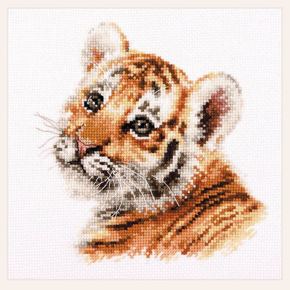 Kit de Punto de Cruz: Cachorro de Tigre - Alisa S1-33