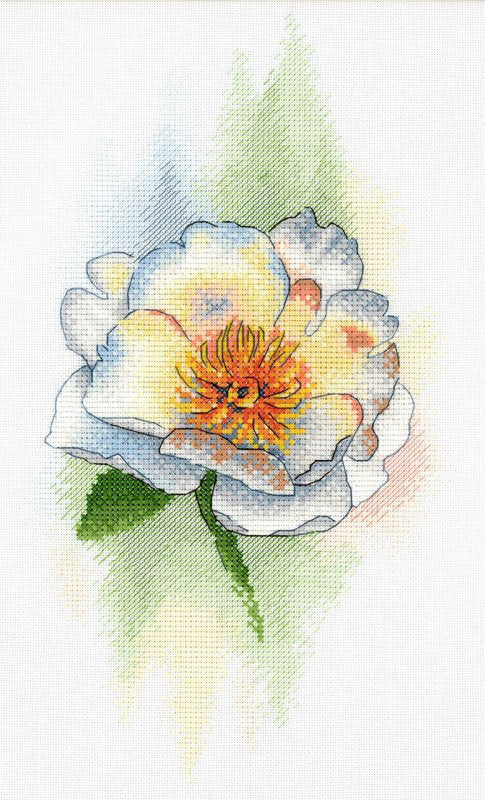 White Peony - MP Studio - Cross Stitch Kit SA-048