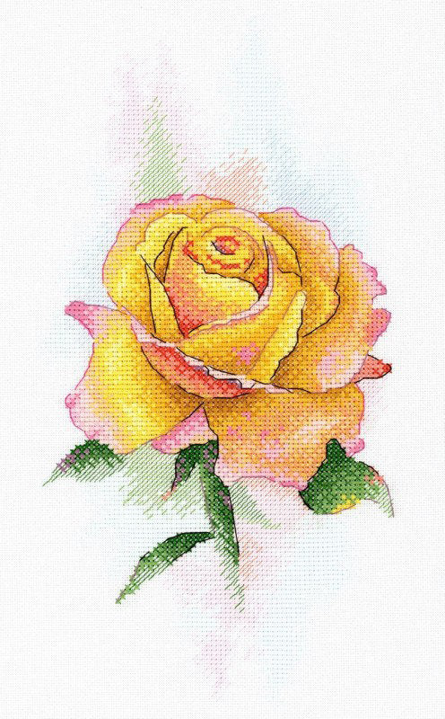 Yellow Rose - MP Studio - Cross Stitch Kit SA-049