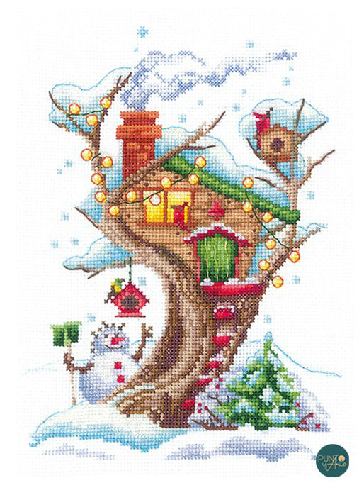 Houses In The Trees. Snowy - Andriana - Cross stitch kit SAND-23