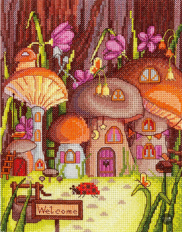 Hongos - SANG-06 Andriana - Kit de punto de cruz