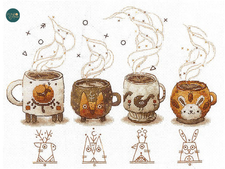 Coffee keepers - Andriana - Cross stitch kit SANH-05