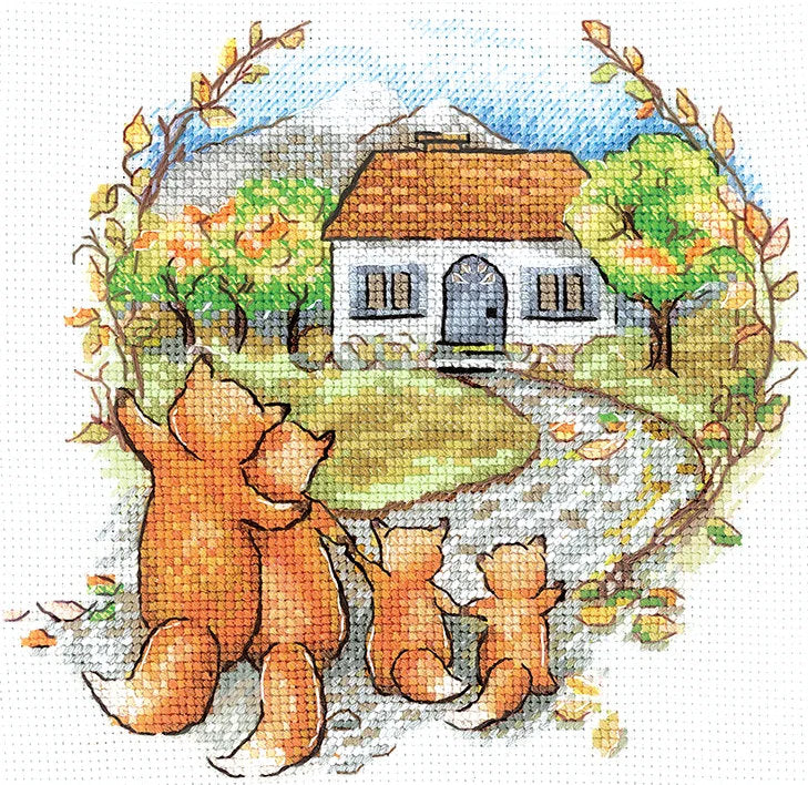 Estreno de una Casa. Zorros - SANN-30 Andriana - Kit de punto de cruz