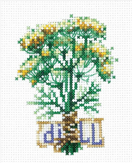 Hierbas picantes. Eneldo - Andriana SANP-55 - Kit de punto de cruz