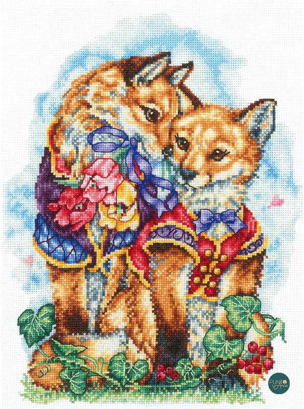Wedding photo. Foxes - SANS-50 Andriana - Cross stitch kit