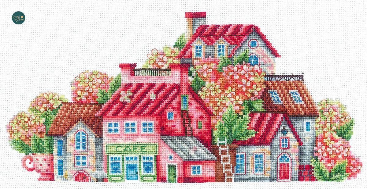Hydrangea Country - SANS-57 Andriana - Cross Stitch Kit