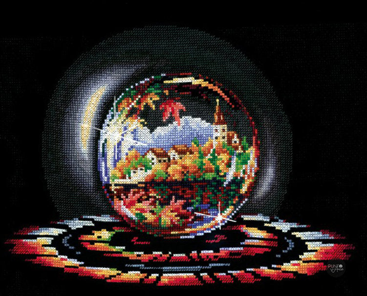 Esferas de deseos. Sueño de otoño - SANSH-02 Andriana - Kit de punto de cruz