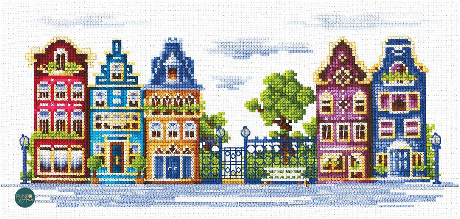 Peaceful street - SANT-12 Andriana - Cross stitch kit