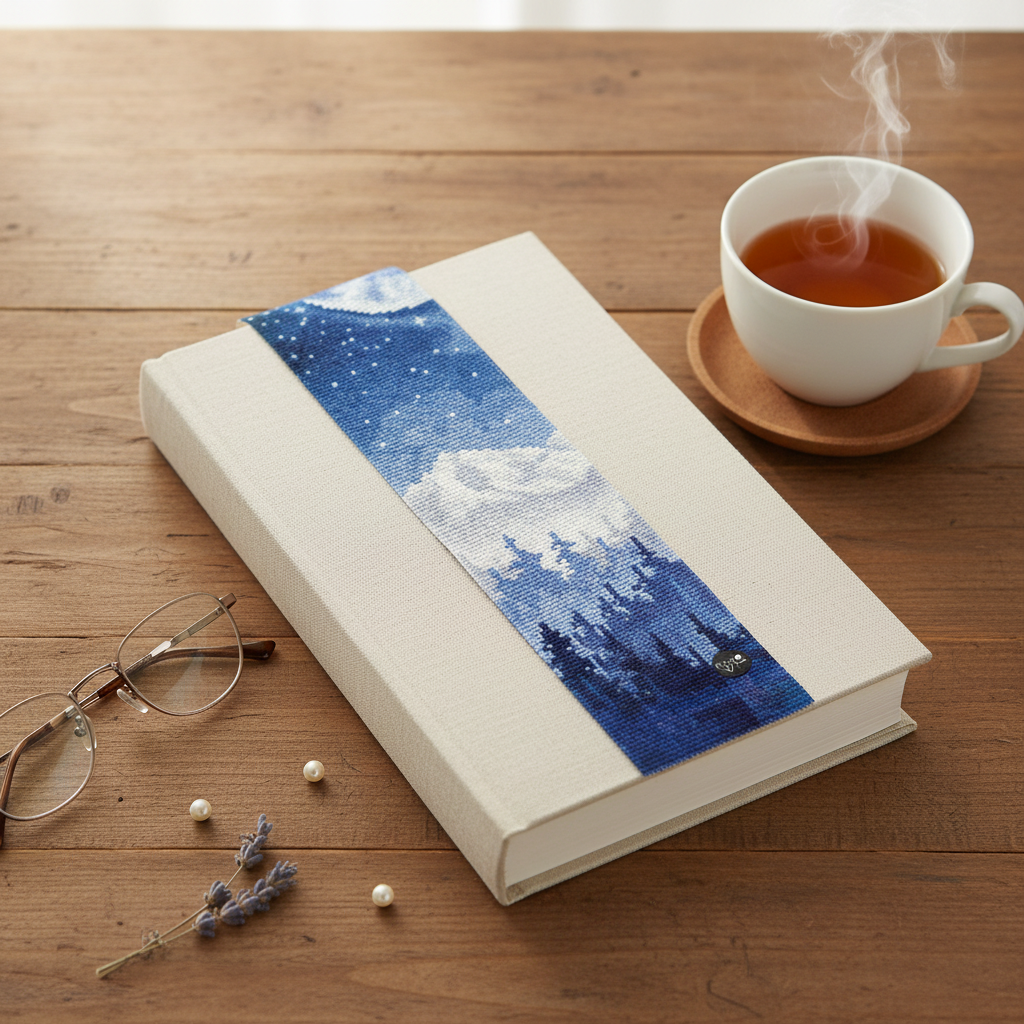 BOOKMARK. MOON OVER THE FOREST - Andriana - Kit de punto de cruz SANZ-48