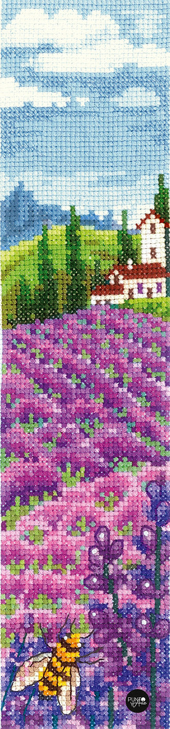 BOOKMARK. SANZ-54 LAVENDER FIELDS - Andriana - Cross stitch kit