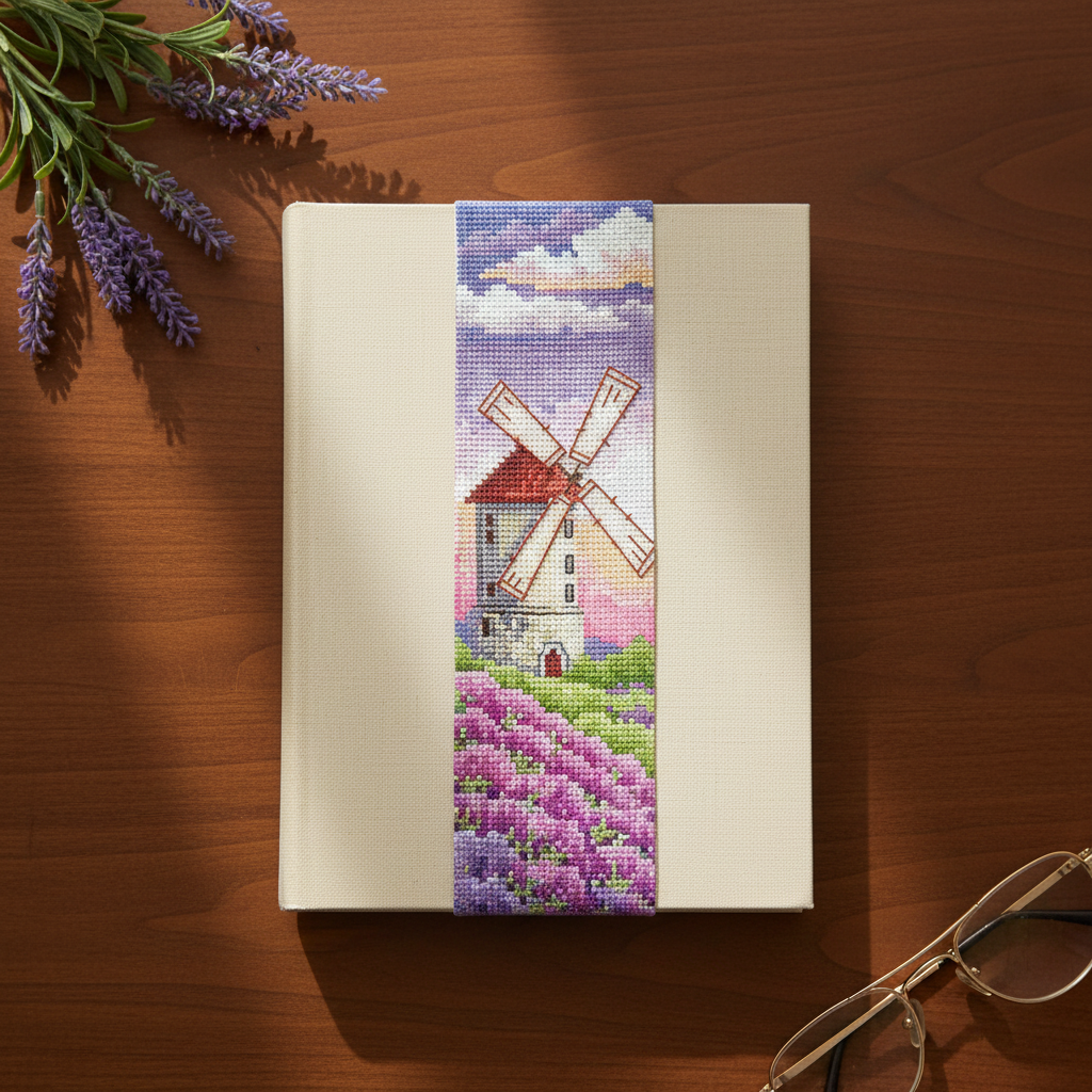 BOOKMARK. LAVENDER DAWN - SANZ-55 Andriana - Cross Stitch Kit