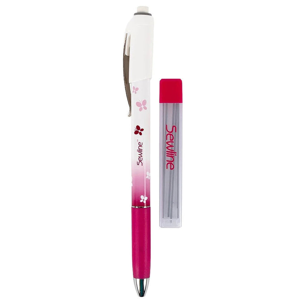 Sewline fabric pencil with 6 refills 0.9 mm in black