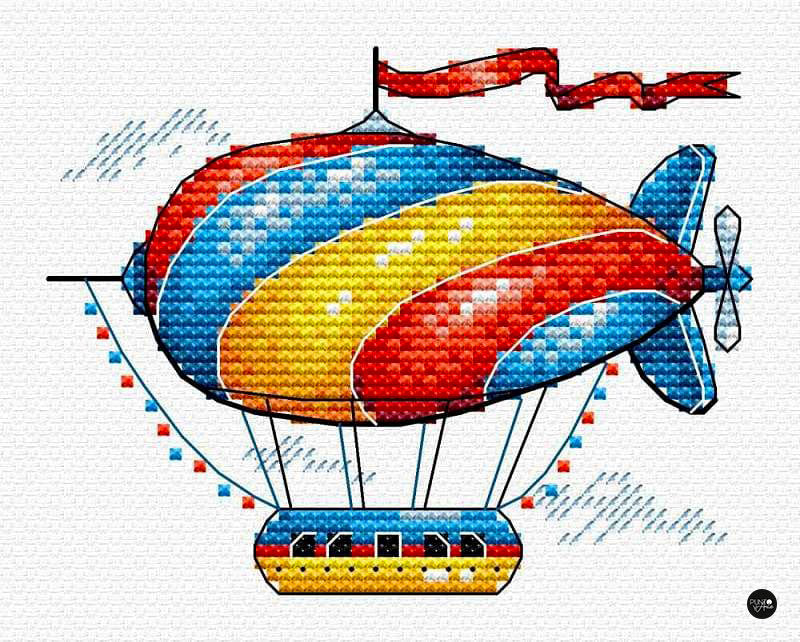 Fabulous Balloon - MP Studio - Cross Stitch Kit SM-365