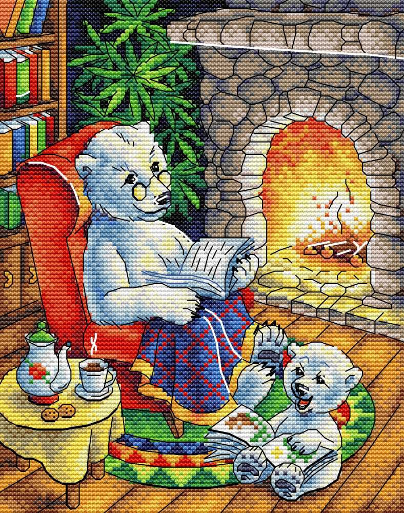 Family Night - SM-374 MP Studia - Cross Stitch Kit